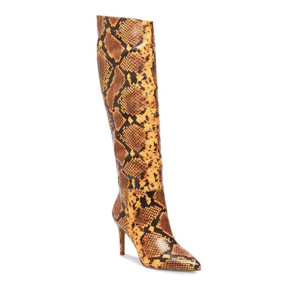 Steve Madden Shoes - Steve Madden Kimari Yellow Python Tall Boots 7